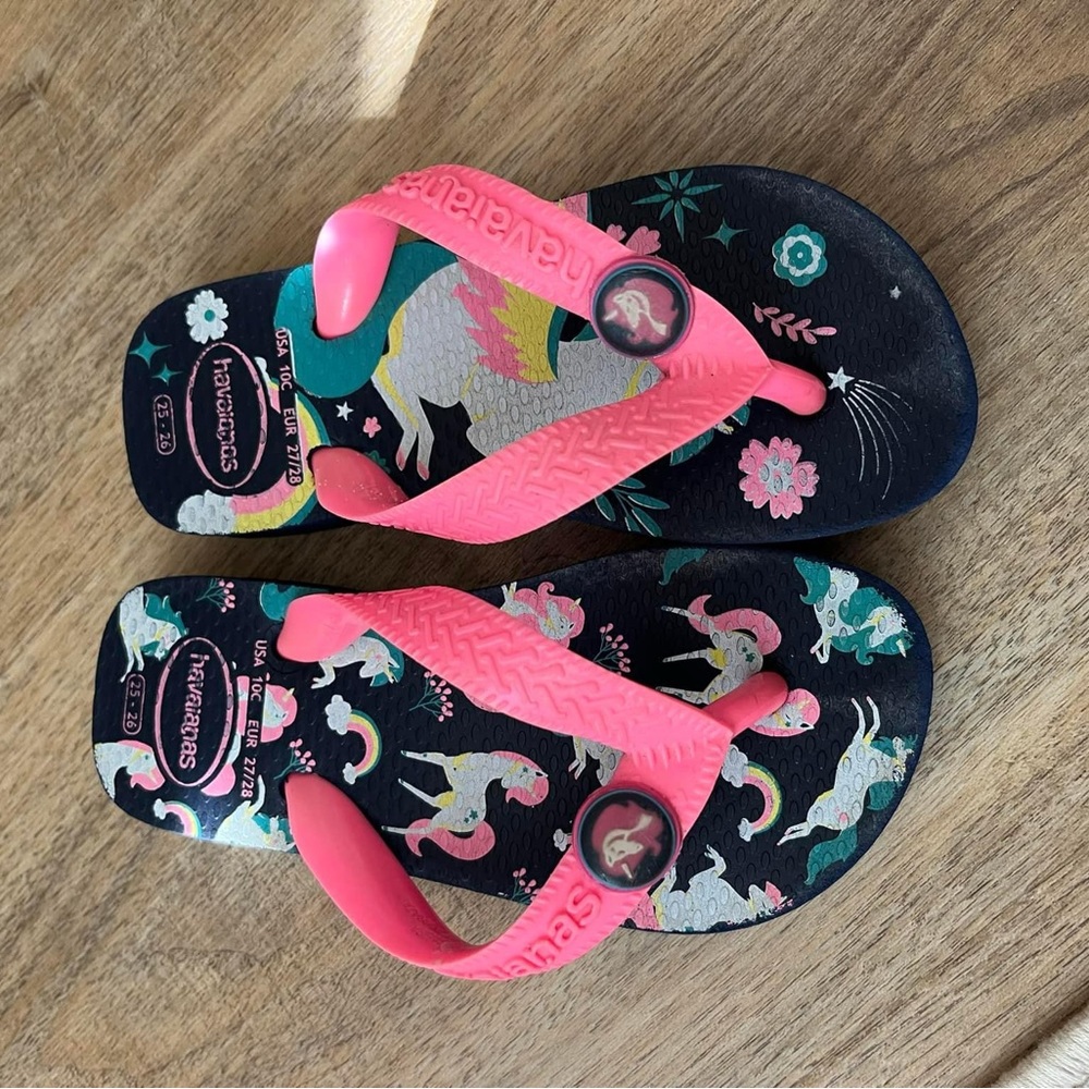 Girls flip flops from seaside beach size 10